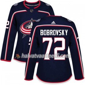 Naisten NHL Columbus Blue Jackets Pelipaita Sergei Bobrovsky 72 Adidas 2017-2018 MarineSininen Authentic